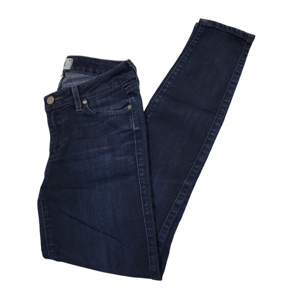 Paige Verdugo Ultra Skinny Jeans Womens Size 27 Low Rise Dark Wash Denim Pants - Picture 1 of 6